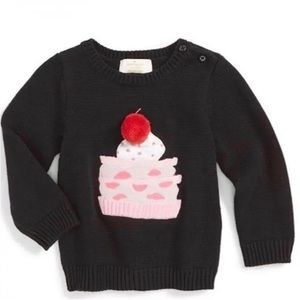 Kate spade Black Sweater with Pink Cake Design
